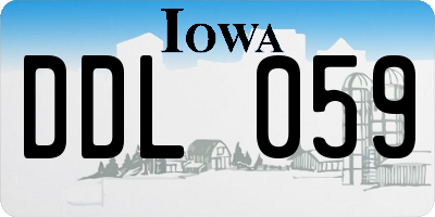 IA license plate DDL059
