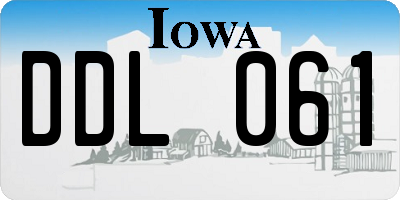 IA license plate DDL061