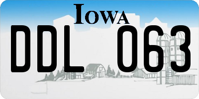 IA license plate DDL063