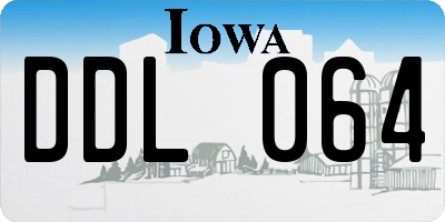 IA license plate DDL064