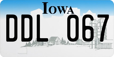 IA license plate DDL067