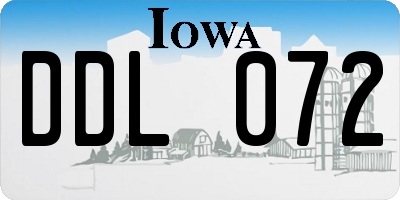 IA license plate DDL072
