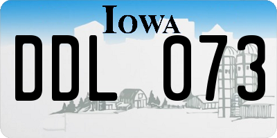 IA license plate DDL073