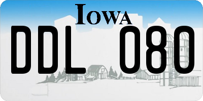 IA license plate DDL080