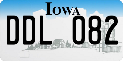 IA license plate DDL082