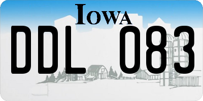 IA license plate DDL083