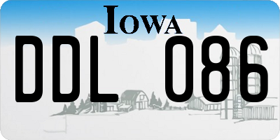 IA license plate DDL086