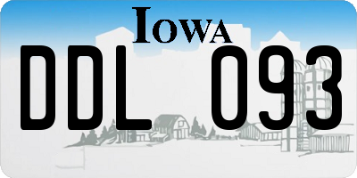 IA license plate DDL093