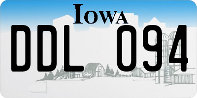 IA license plate DDL094