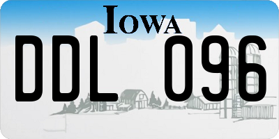 IA license plate DDL096