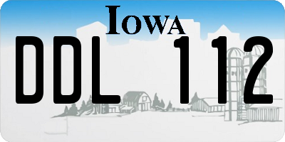 IA license plate DDL112