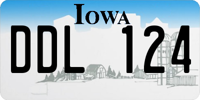 IA license plate DDL124