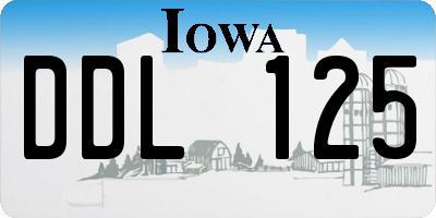 IA license plate DDL125