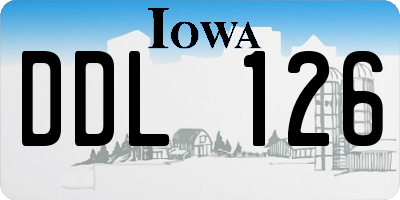 IA license plate DDL126