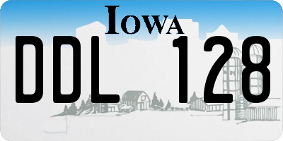 IA license plate DDL128
