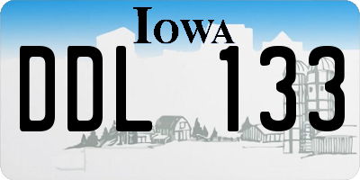 IA license plate DDL133