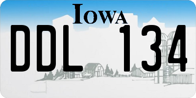 IA license plate DDL134