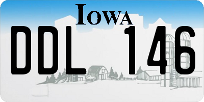 IA license plate DDL146