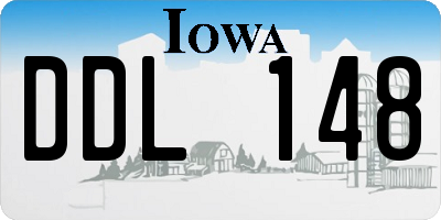 IA license plate DDL148