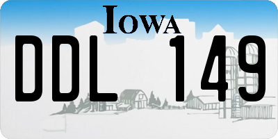 IA license plate DDL149