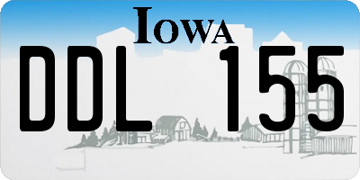 IA license plate DDL155