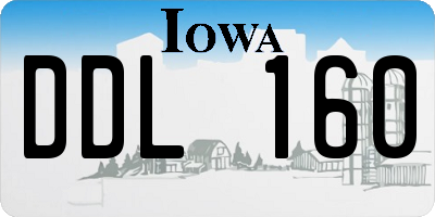 IA license plate DDL160