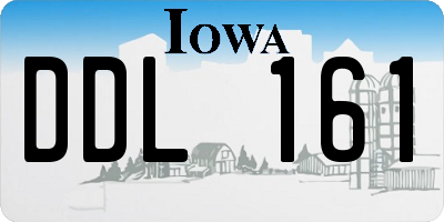 IA license plate DDL161