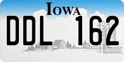 IA license plate DDL162