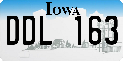 IA license plate DDL163