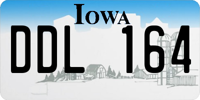 IA license plate DDL164