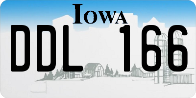 IA license plate DDL166