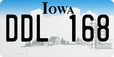 IA license plate DDL168