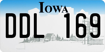 IA license plate DDL169