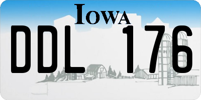 IA license plate DDL176