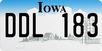 IA license plate DDL183