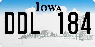 IA license plate DDL184