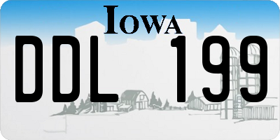 IA license plate DDL199