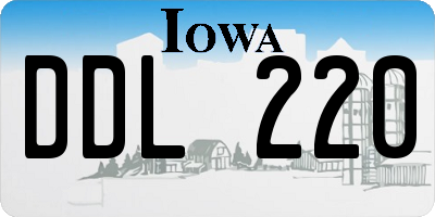 IA license plate DDL220