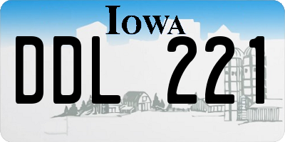 IA license plate DDL221
