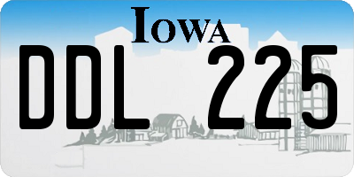 IA license plate DDL225