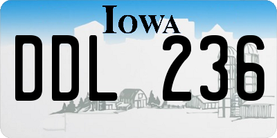 IA license plate DDL236