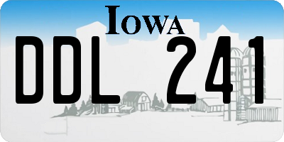 IA license plate DDL241