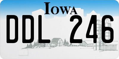 IA license plate DDL246