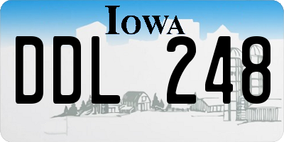 IA license plate DDL248