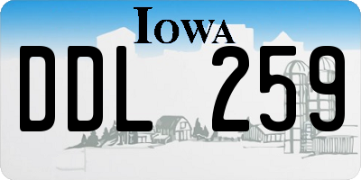 IA license plate DDL259