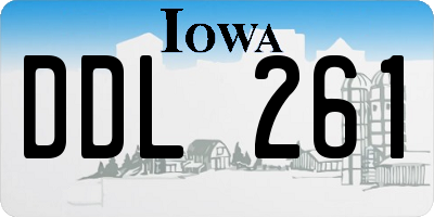 IA license plate DDL261