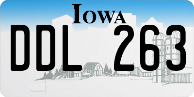IA license plate DDL263