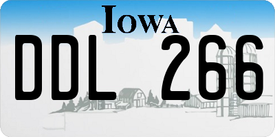 IA license plate DDL266