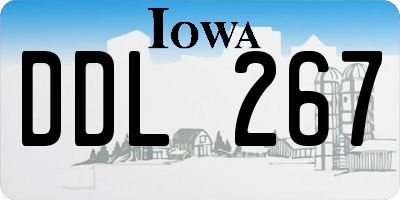 IA license plate DDL267