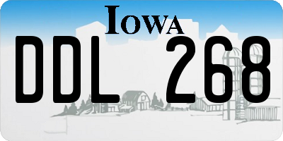 IA license plate DDL268